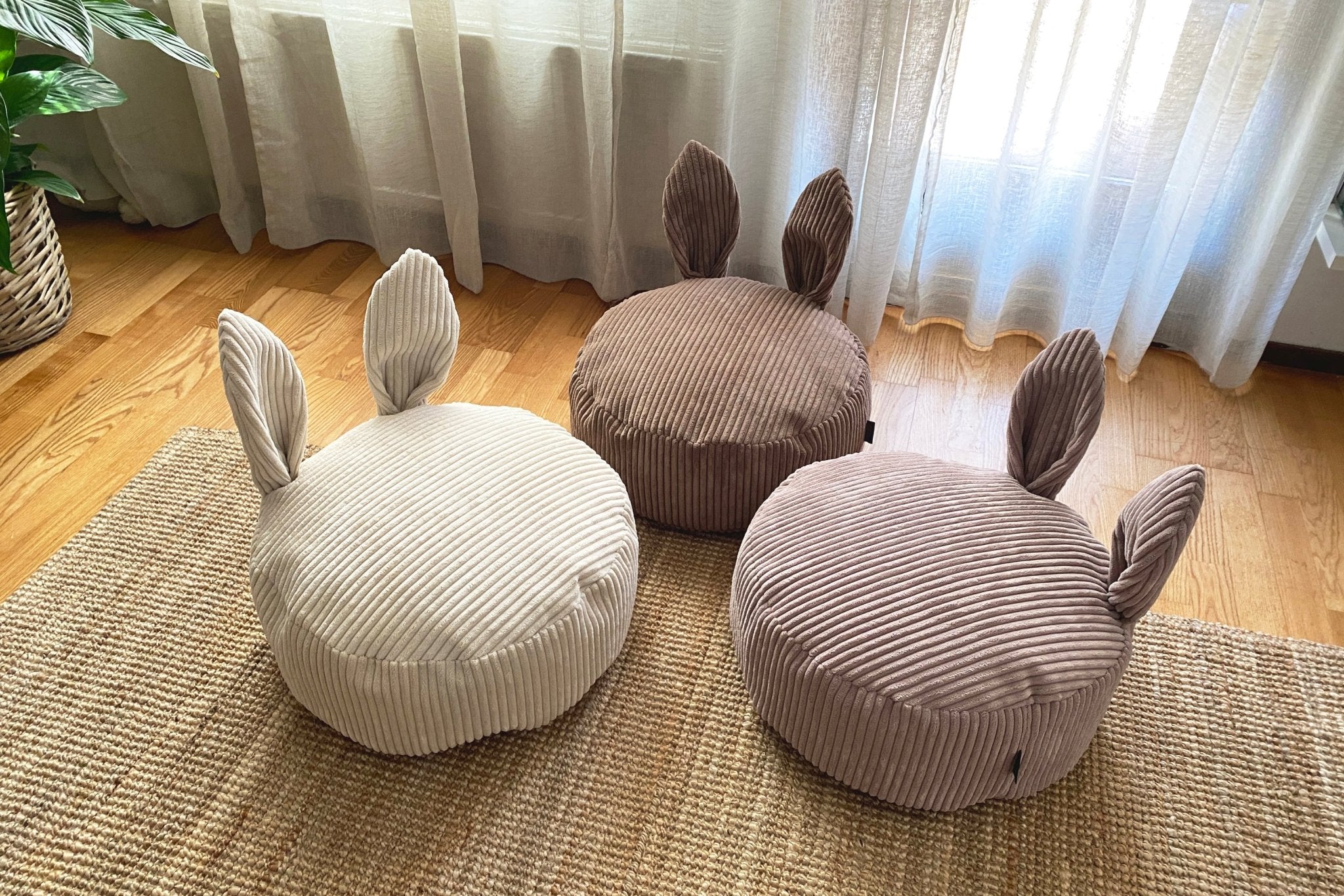BUNNY Pouf Bean Bag, Corduroy - Scandinavian Stories by Marton