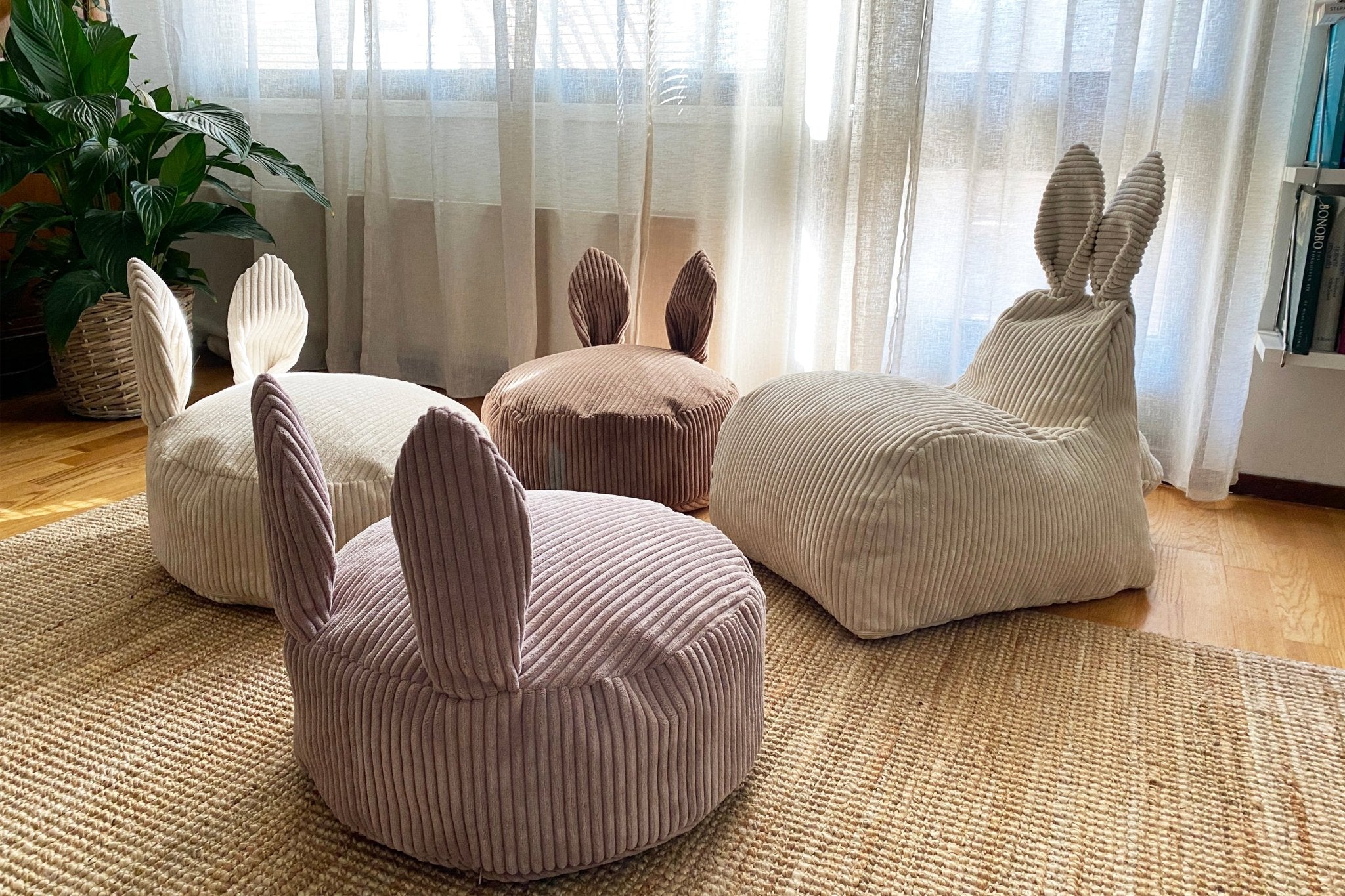 BUNNY Pouf Bean Bag, Corduroy - Scandinavian Stories by Marton
