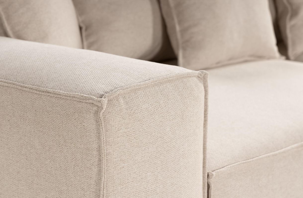 ASTRID L-shaped sofa Chenille Beige removable & washable covers - Scandinavian Stories by Marton