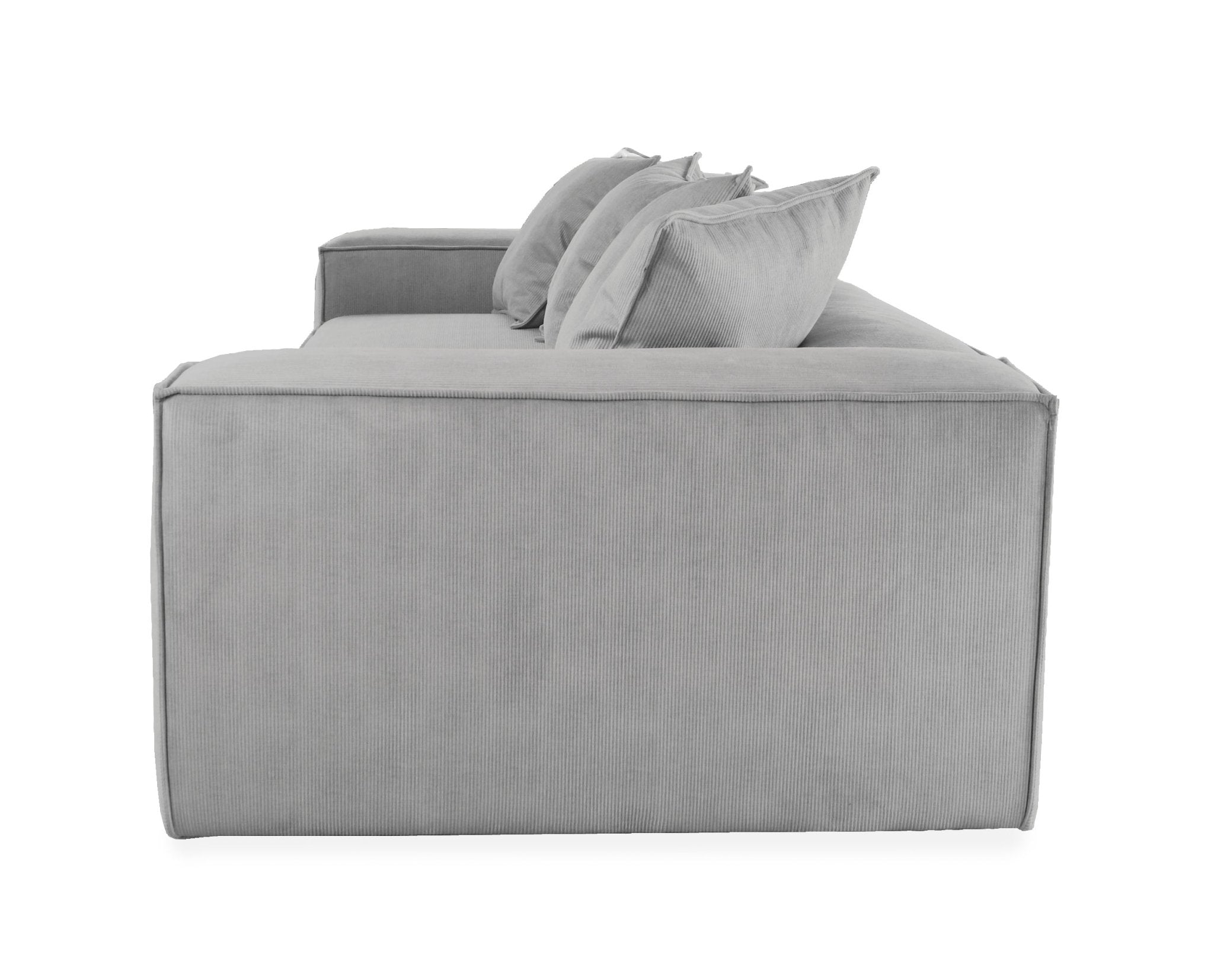 ASTRID L-shaped Sofa, exclusive Corduroy, Concrete removable & washable covers - Scandinavian Stories by Marton