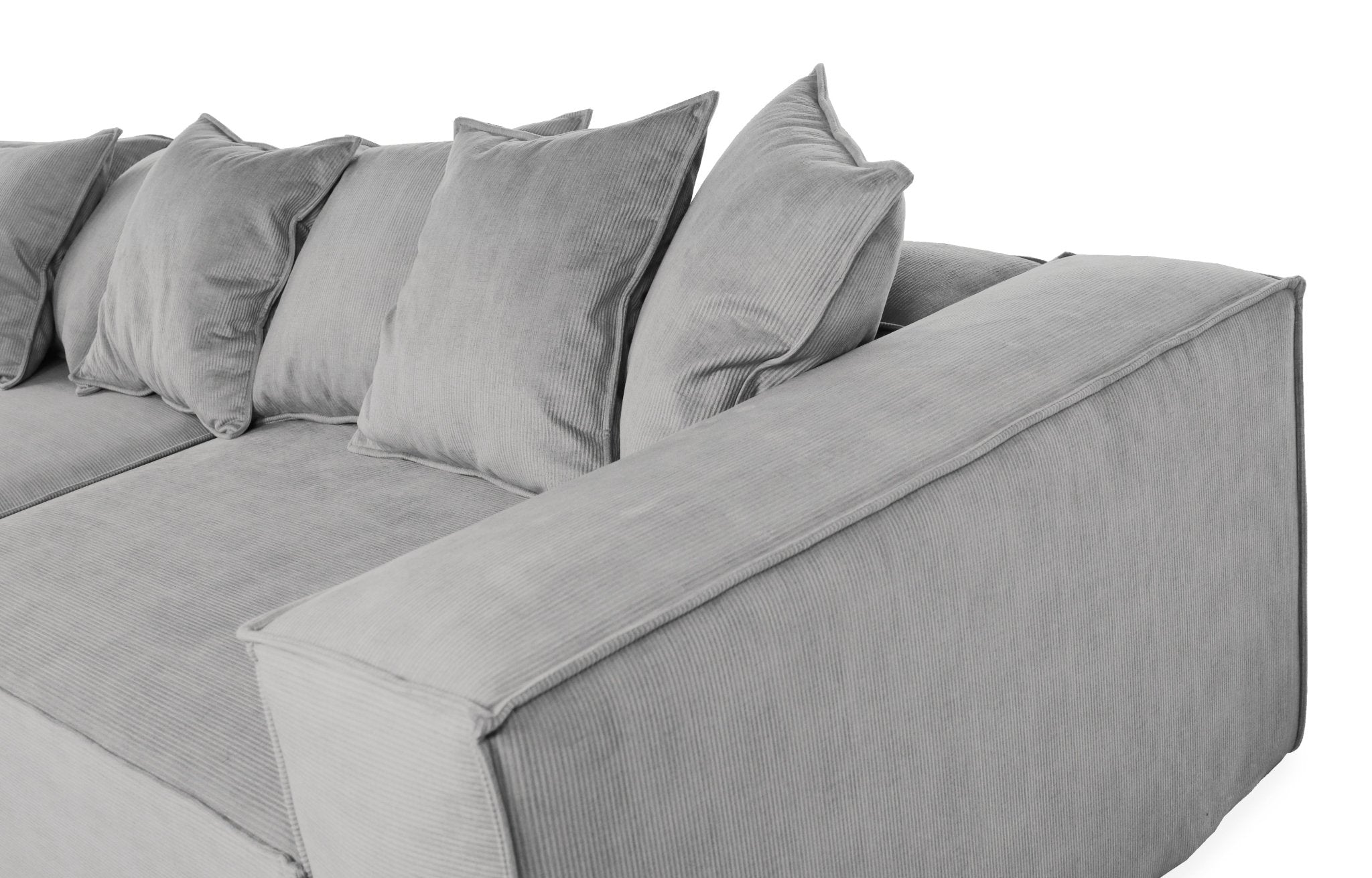 ASTRID L-shaped Sofa, exclusive Corduroy, Concrete removable & washable covers - Scandinavian Stories by Marton