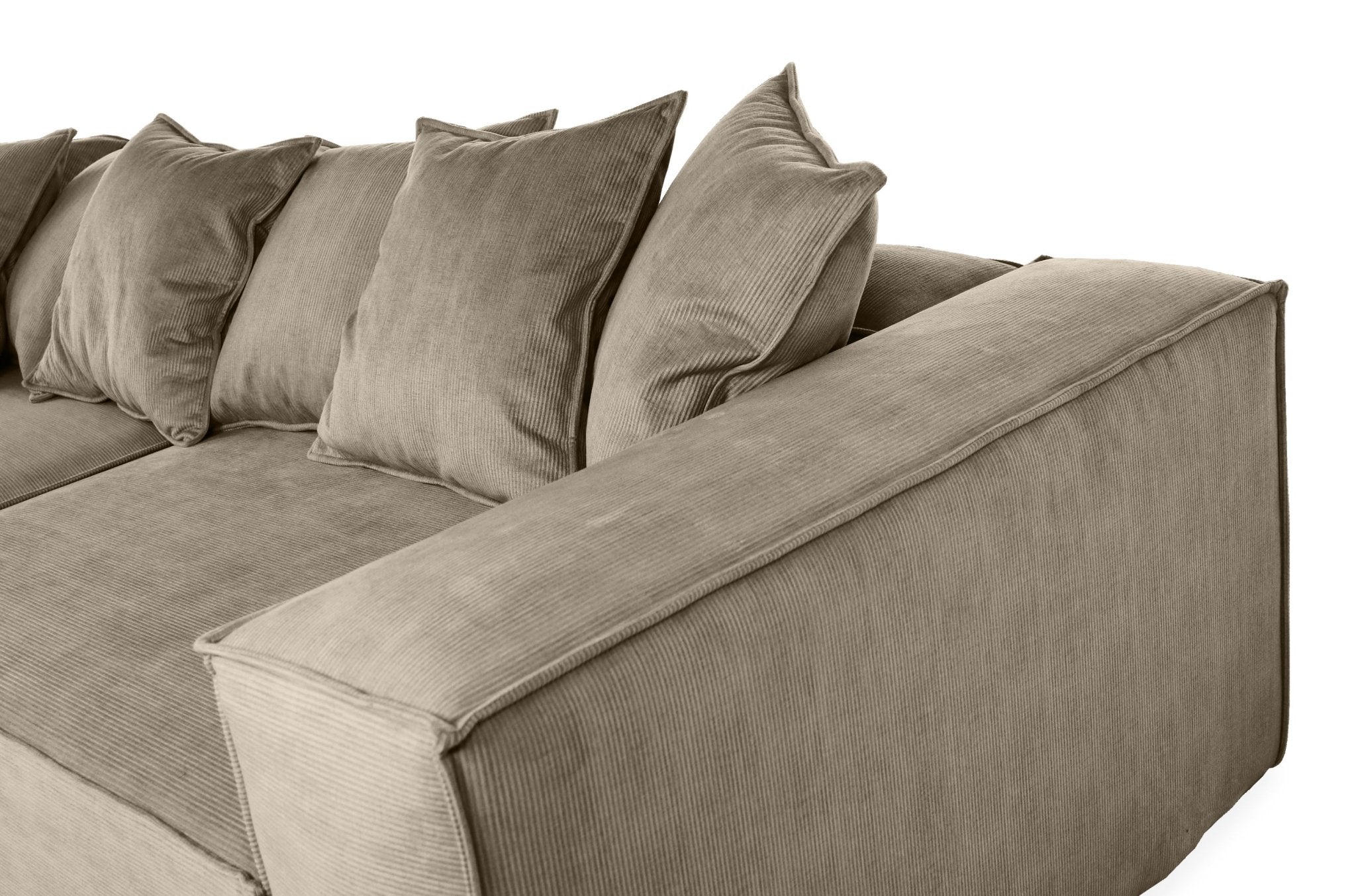 ASTRID L-shaped Sofa, exclusive Corduroy, Mole, removable & washable covers - Scandinavian Stories by Marton