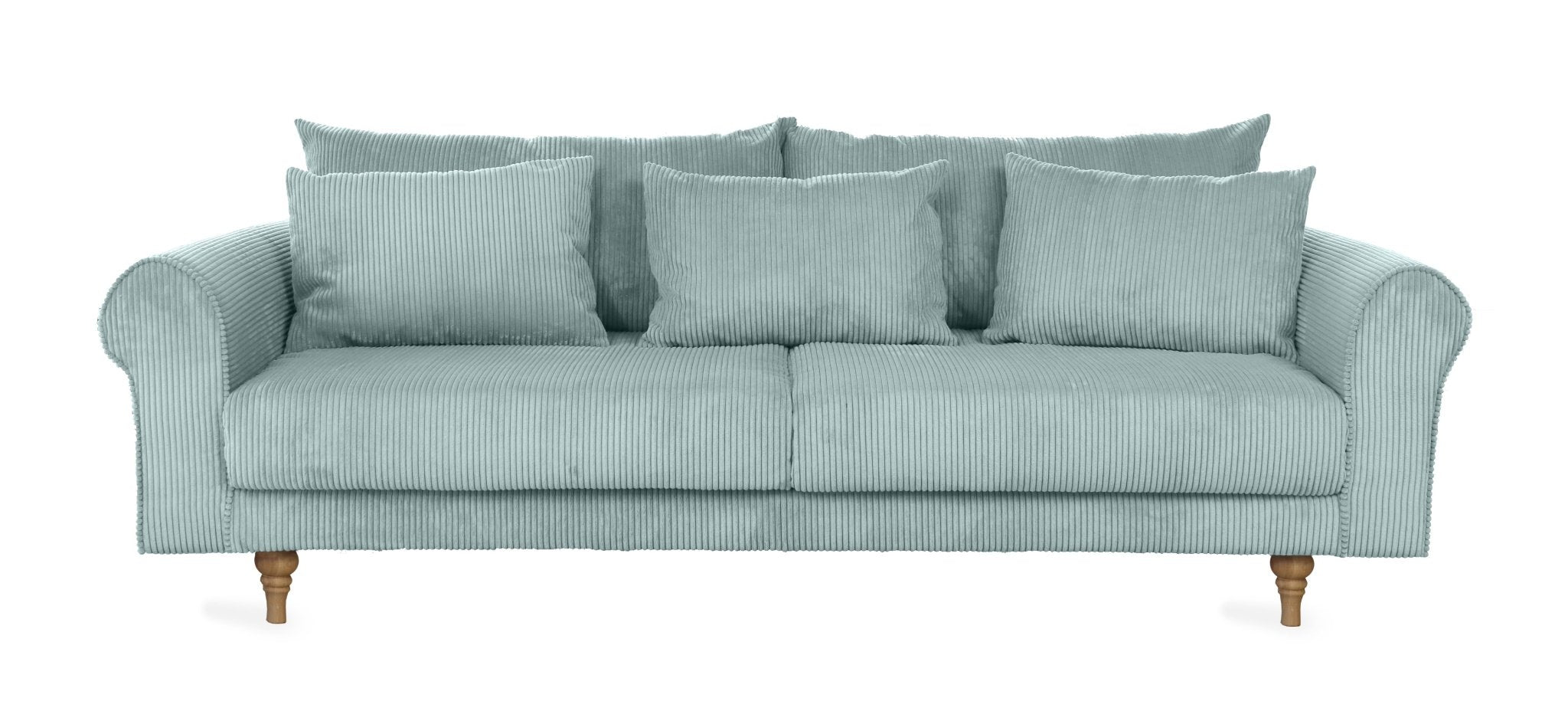 SELMA 4-seater sofa/sofa bed Corduroy, Dusty Blue, removable & washable covers - Scandinavian Stories by Marton