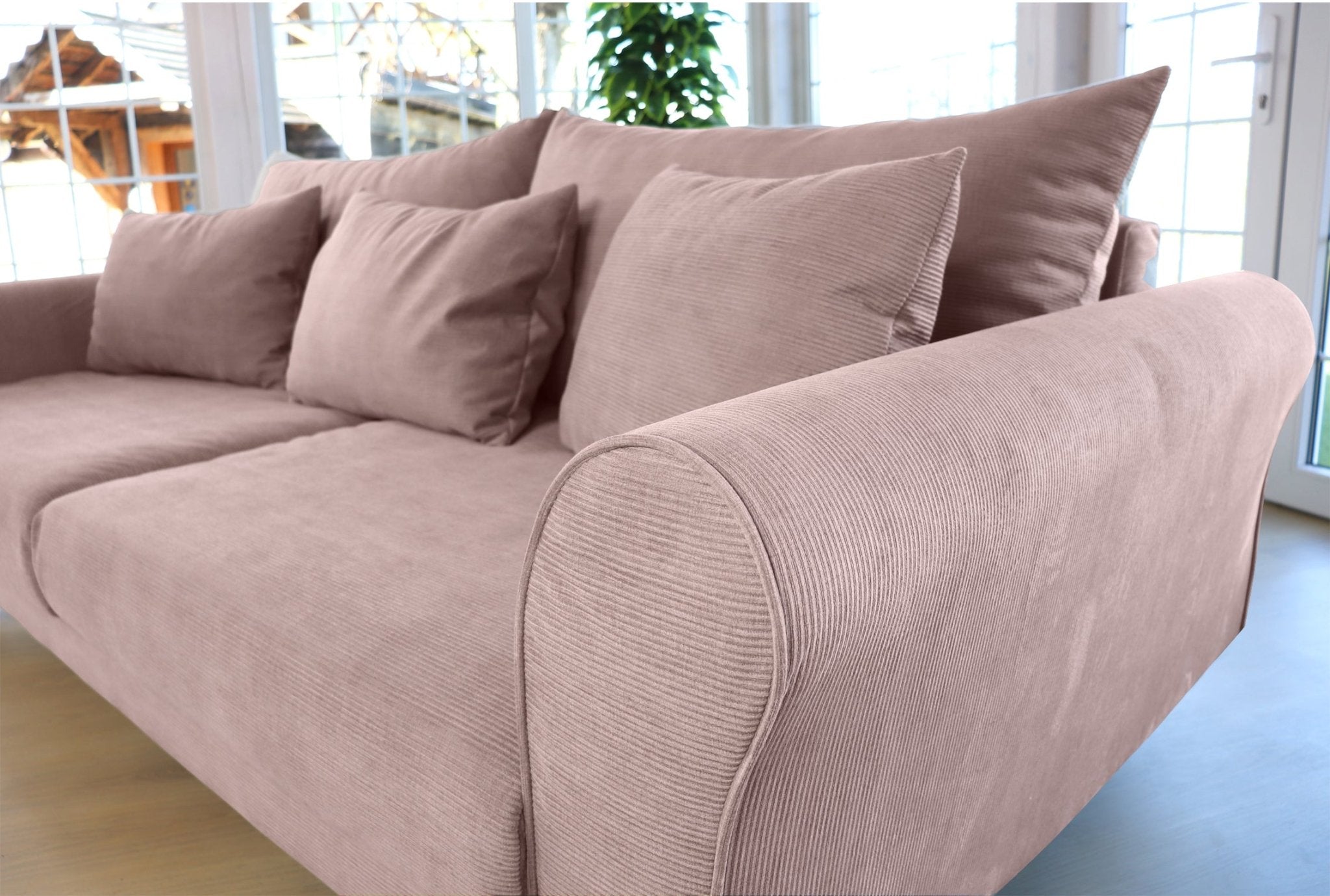 SELMA 4-seater sofa/sofa bed Exclusive Corduroy, Dusty Pink removable & washable covers - Scandinavian Stories by Marton