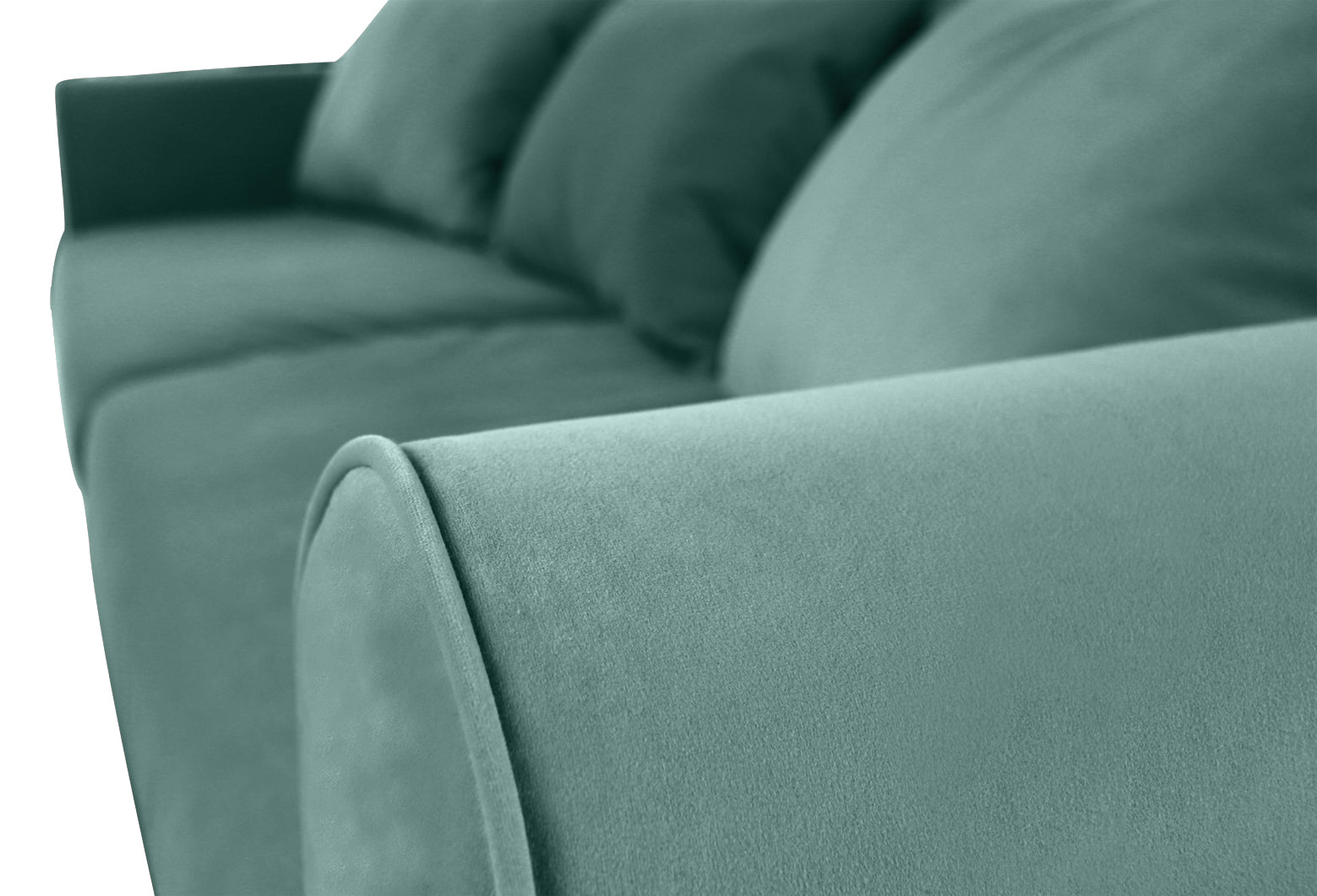 SELMA 4-seater sofa/sofa bed Exclusive Velvet, Light Petrolium removable & washable covers - Scandinavian Stories by Marton