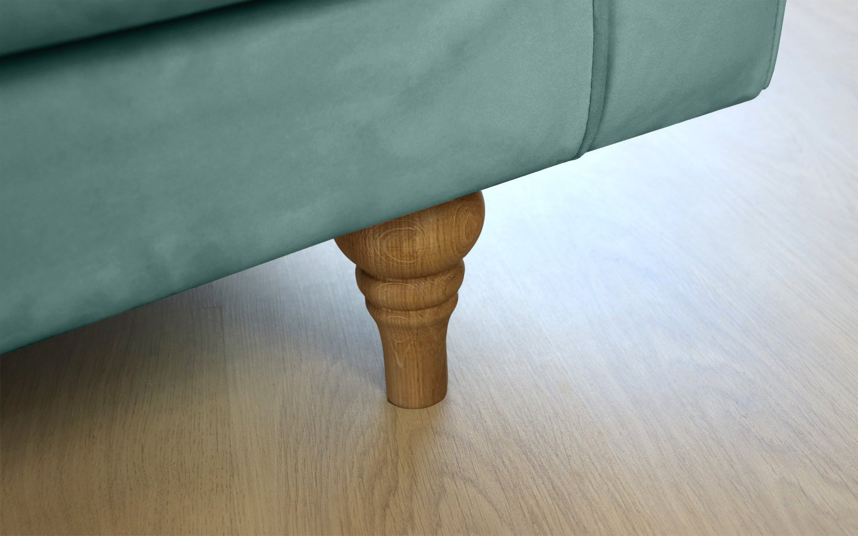 SELMA 4-seater sofa/sofa bed Exclusive Velvet, Light Petrolium removable & washable covers - Scandinavian Stories by Marton