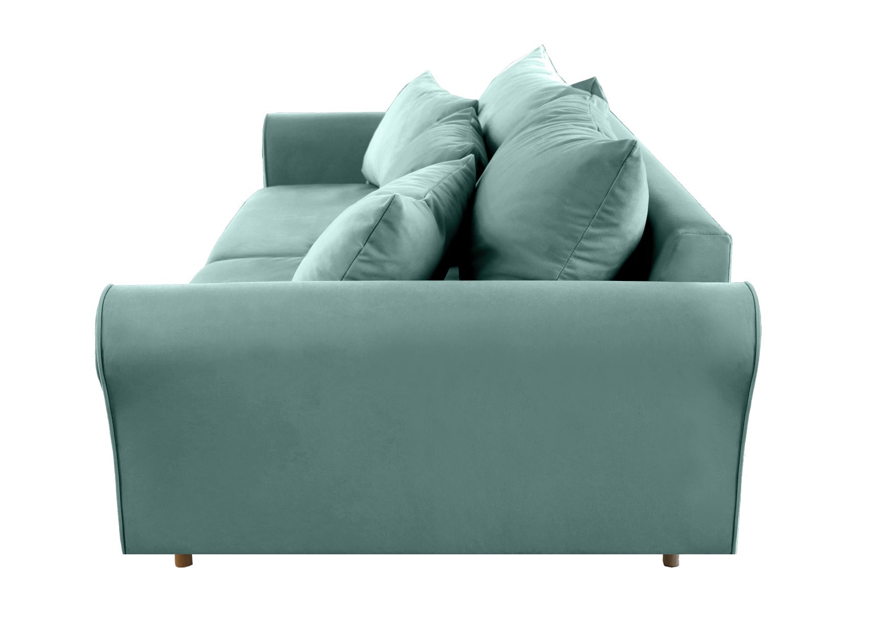 SELMA 4-seater sofa/sofa bed Exclusive Velvet, Light Petrolium removable & washable covers - Scandinavian Stories by Marton