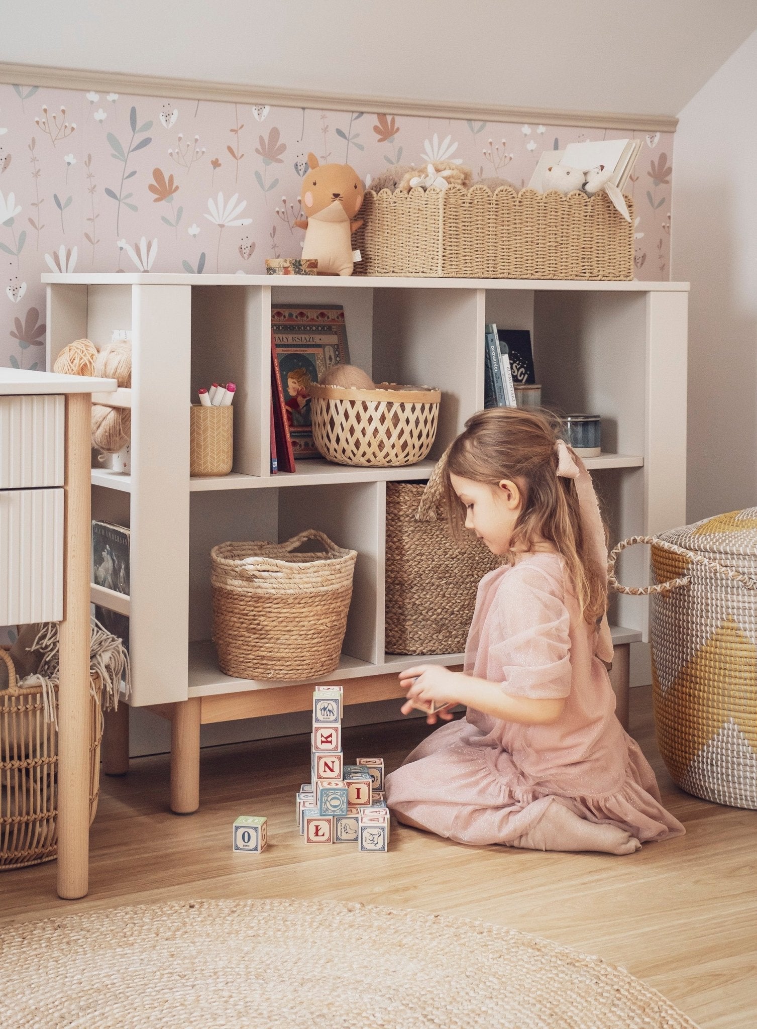 Maja Bookcase low, Champagne color - Scandinavian Stories by Marton