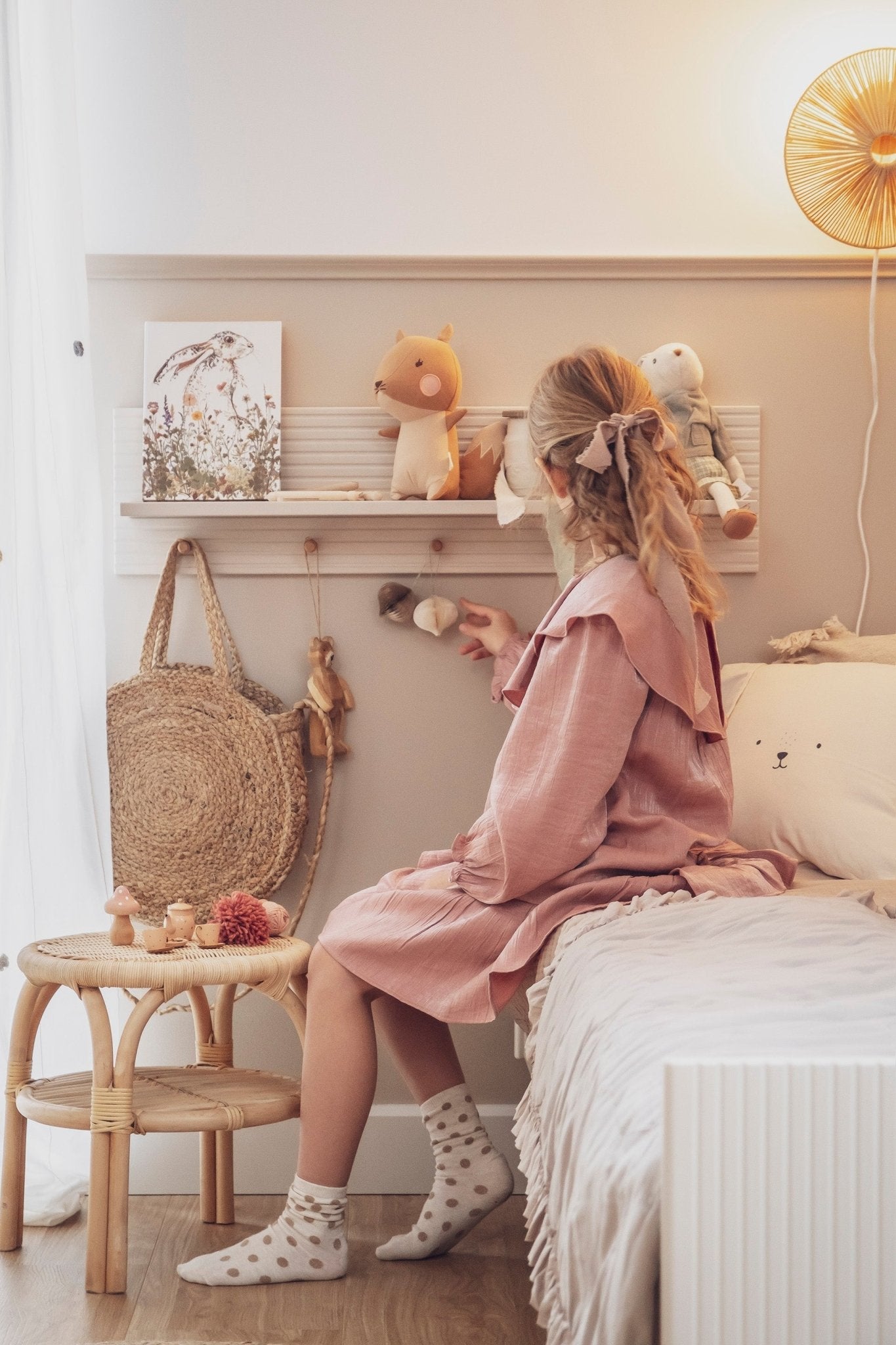 Maja wall shelf, Champagne color - Scandinavian Stories by Marton