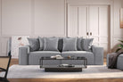 STOCKHOLM 4 - seater sofa/single bed Corduroy Dusty Blue removable & washable cover - Scandinavian Stories by Marton
