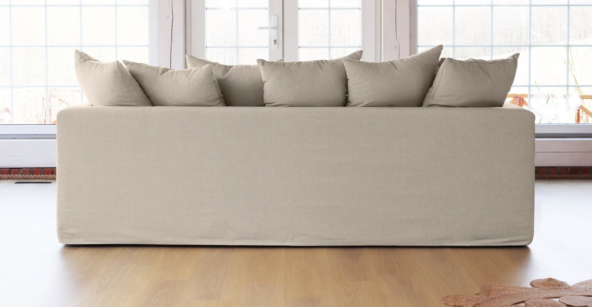 ALMA 3-seater Sofa, Corduroy, Sand, removable & washable covers - Scandinavian Stories by Marton