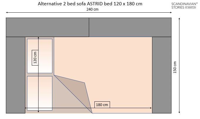 ASTRID L-shaped Sofa, exclusive Corduroy, Mole, removable & washable covers - Scandinavian Stories by Marton