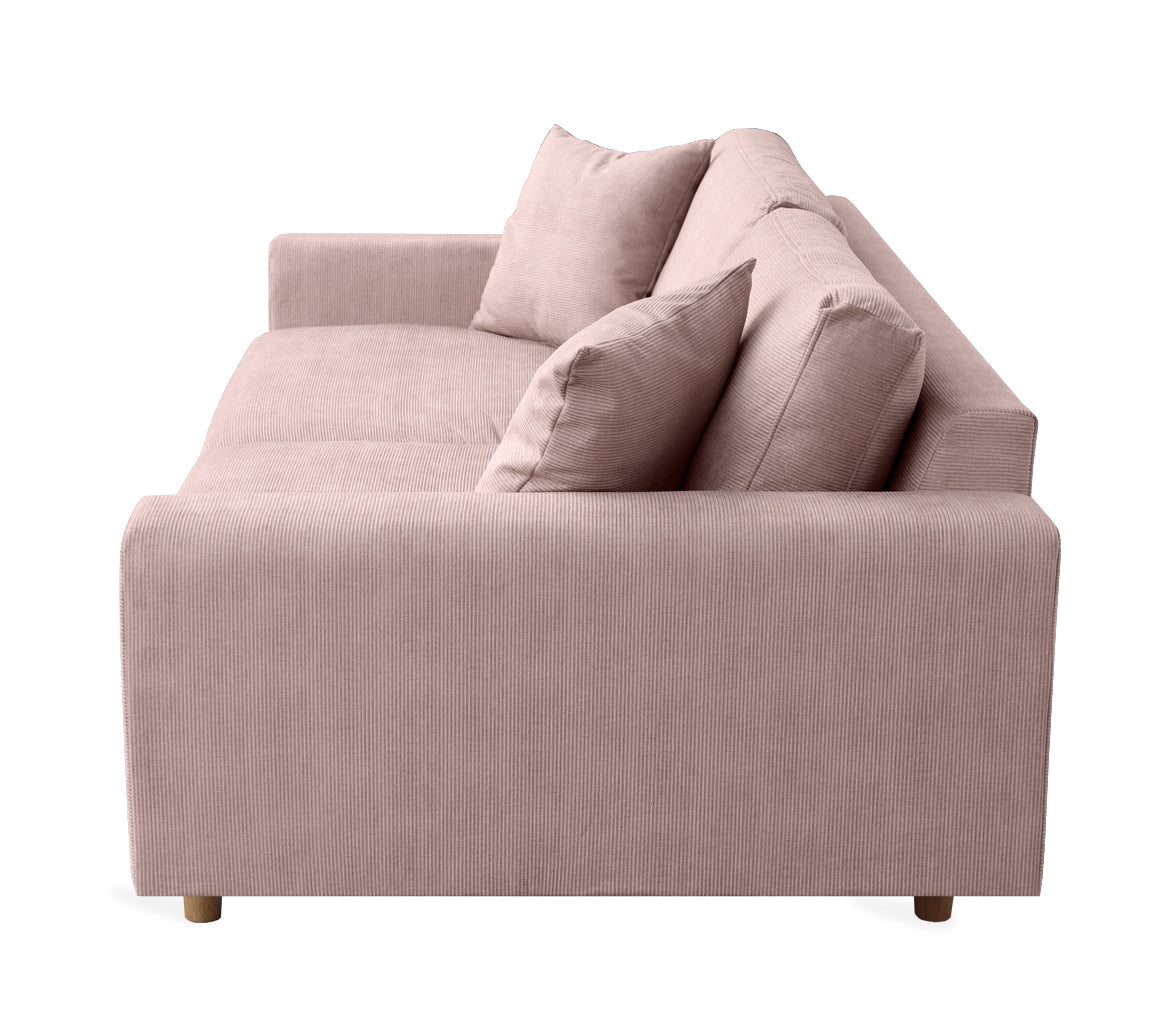 TOVE 4-seater sofa/sofa bed Exclusive Corduroy, Dusty Pink removable & washable covers - Scandinavian Stories by Marton